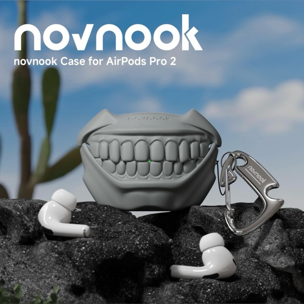 AirPods Pro Pro 2 Wireless Headphone Teeth Mouth Smile Silicone Case